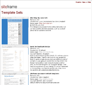 SiteFrame Webspace Hosting Example