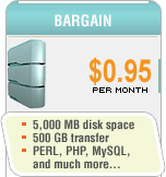 Bargain Webspace Hosting Package