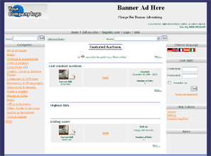 PHPauction Webspace Hosting Example