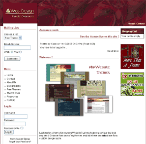 phpWebSite Webspace Hosting Example