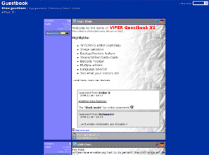 ViPER Guestbook Webspace Hosting Example