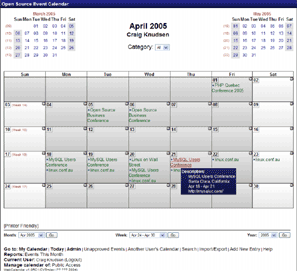 WebCalendar Webspace Hosting Example